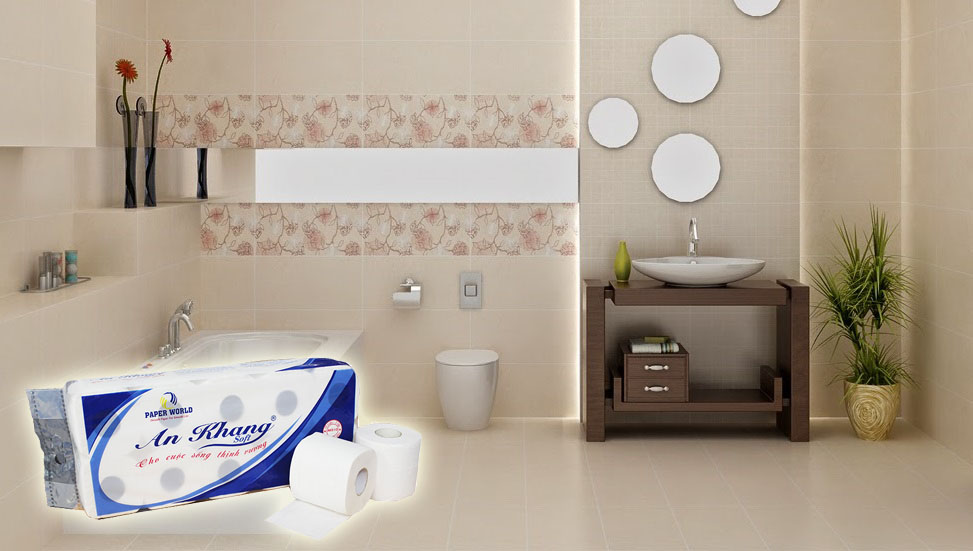 Giấy vệ sinh cuộn nhỏ dùng trong khách sạn