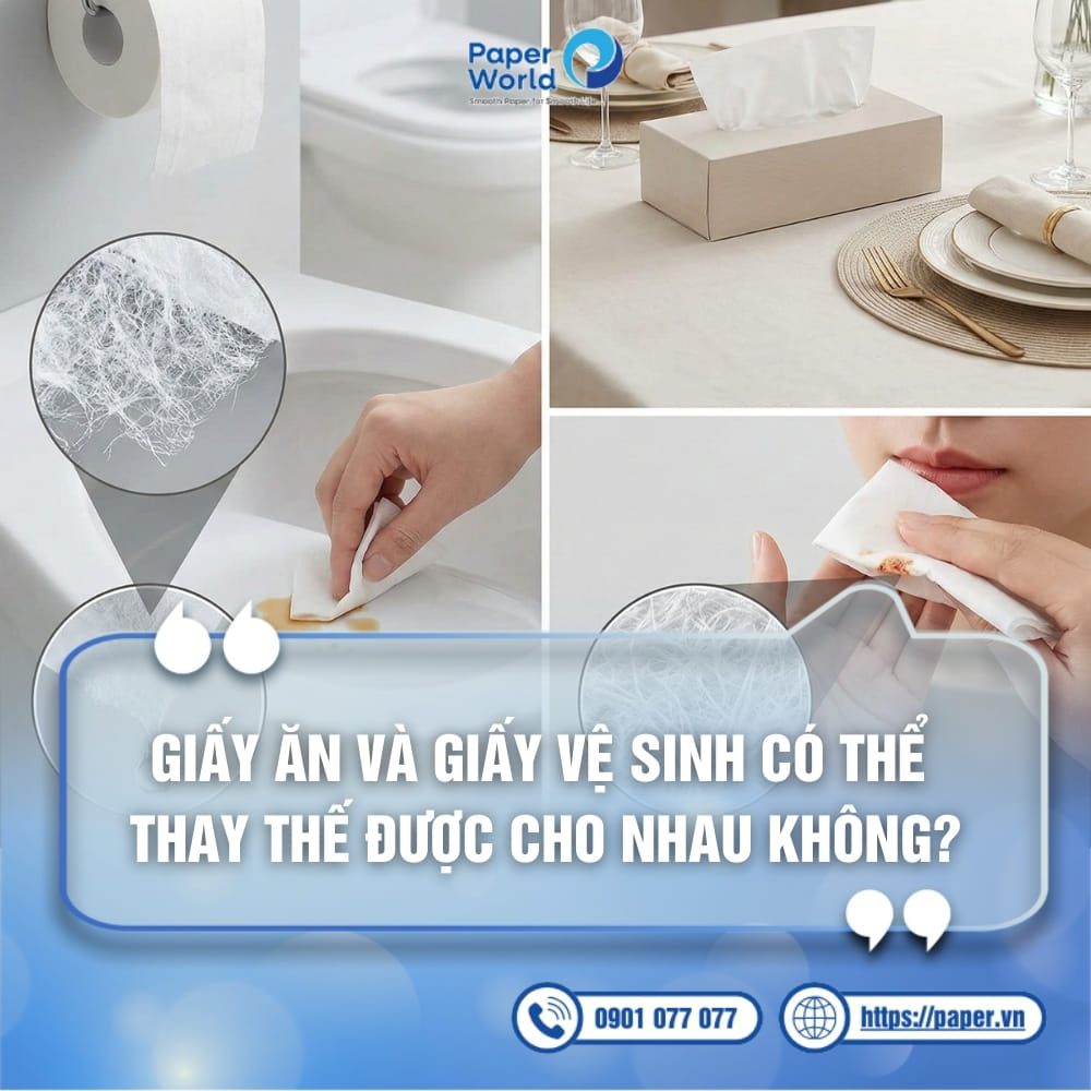 Giấy ăn và giấy vệ sinh