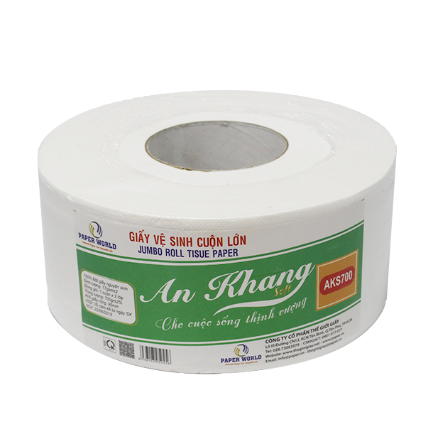 Giấy vệ sinh cuộn lớn thương hiệu An Khang chất lượng, tiết kiệm