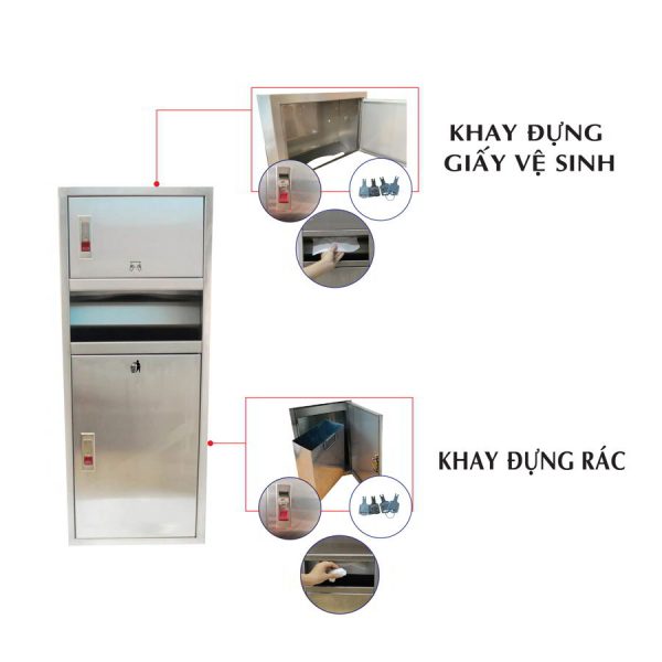 Ưu điểm của hộp đựng giấy lau tay có thùng rác roto730-paper.vn