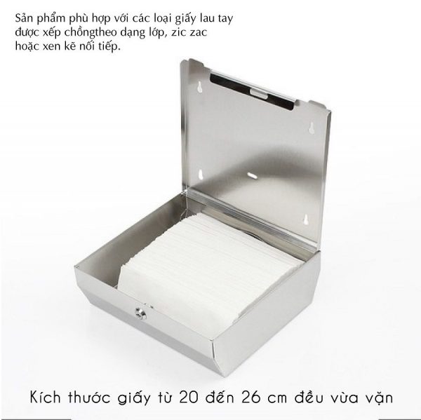 Hình dạng bên trong của hộp đựng giấy lau tay roto inox 1220I - Paper.vn