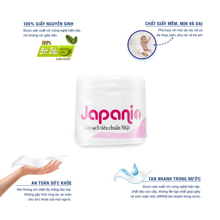 Giấy vệ sinh cuộnLợi ích khi sử dụng Giấy sạch Nhật Bản Japani One(1) nhỏ