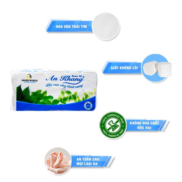 Đặc điểm Giấy vệ sinh không lõi An Khang Inno10