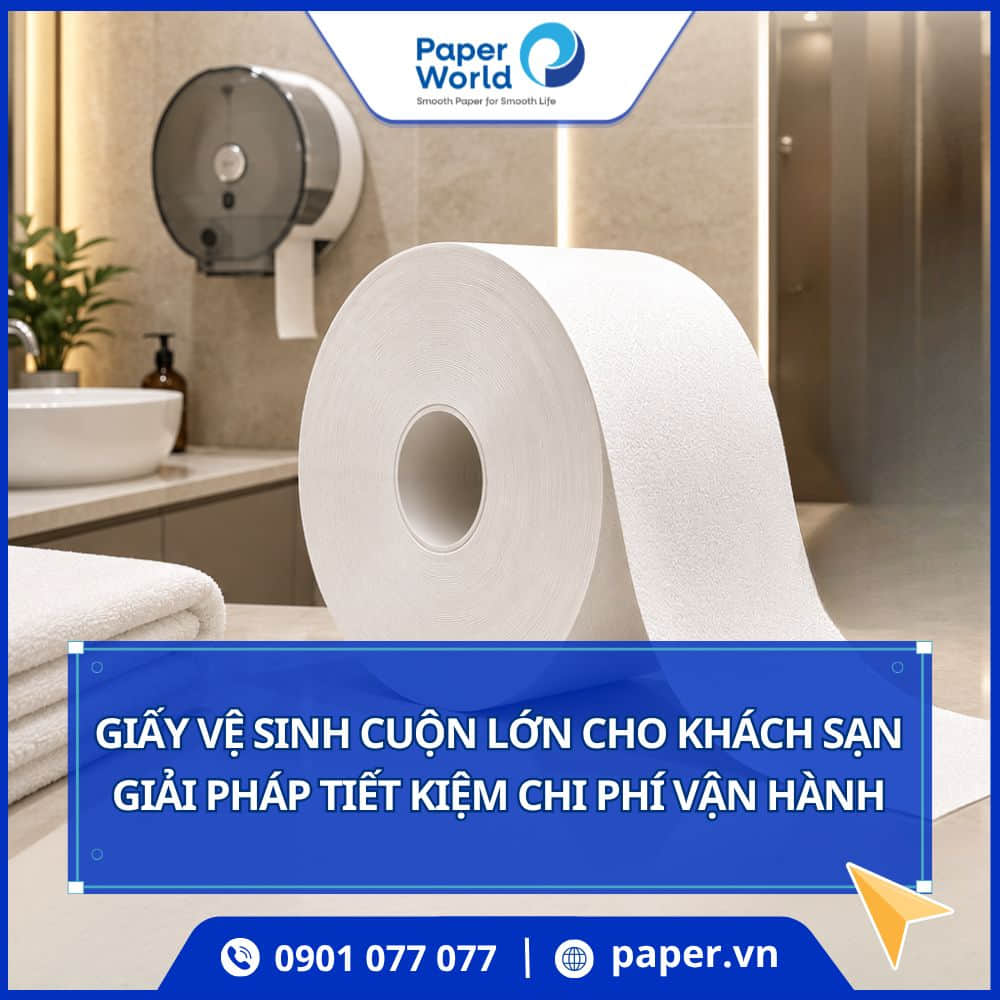 Giấy vệ sinh cuộn lớn cho khách sạn