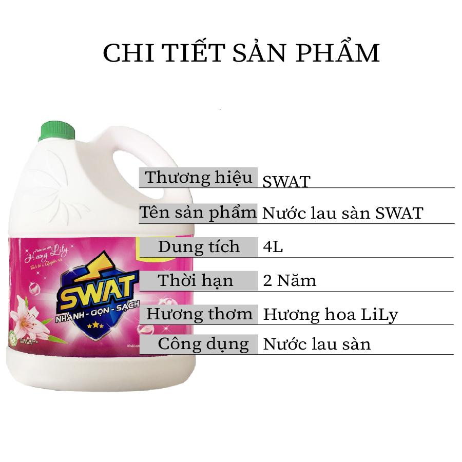 Chi tiết sản phẩm nước lau sàn SWAT hương hoa Lily