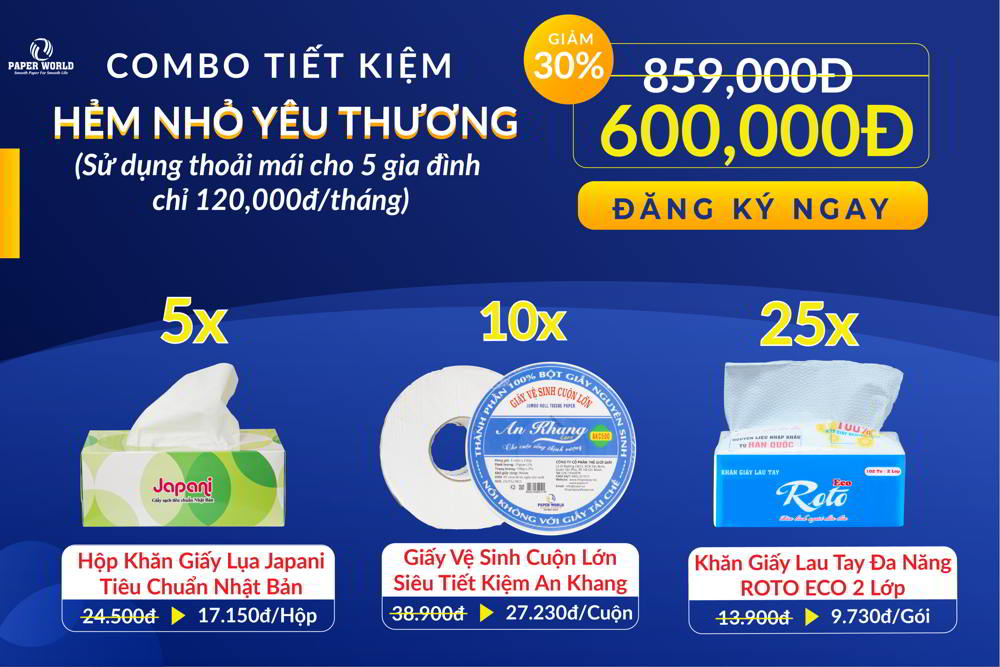 Combo giấy sạch yêu thương cho gia đình