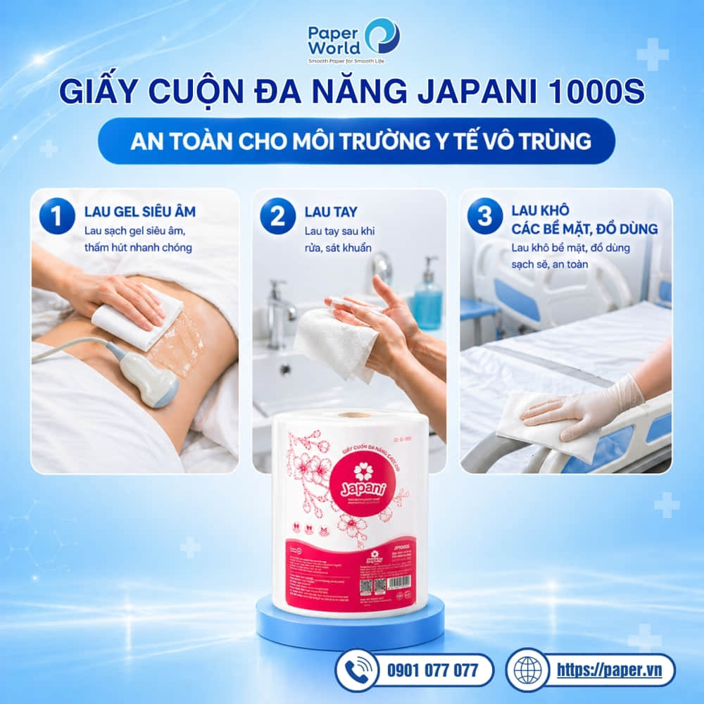 Ứng dụng của giấy cuộn đa năng Japani 1000S trong bệnh viện Ứng dụng của giấy cuộn đa năng Japani 1000S trong bệnh viện
