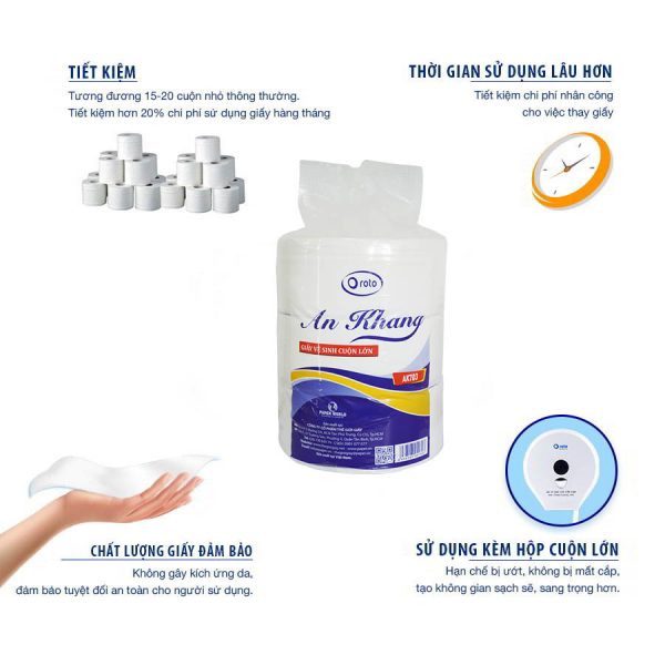 Công dụng của giấy vệ sinh cuộn lớn An Khang 703