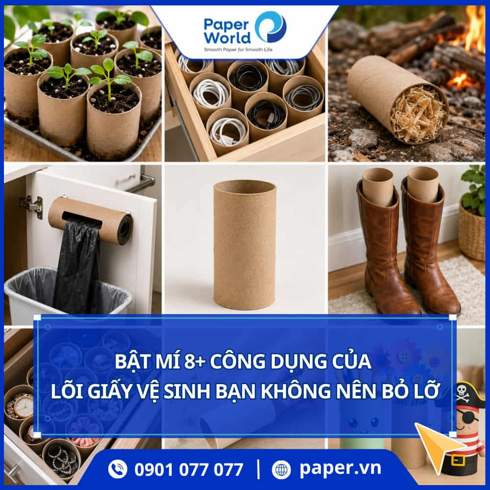 Công dụng của lõi giấy vệ sinh