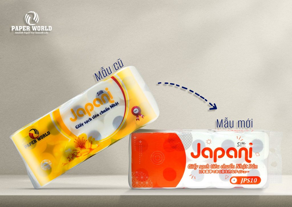 Thông báo thay đổi bao bì sản phẩm giấy vệ sinh cuộn nhỏ Japani cao cấp
