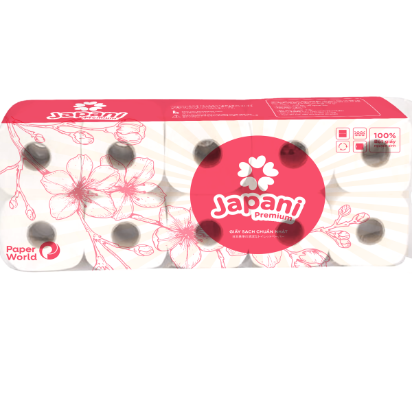 Giấy vệ sinh cuộn nhỏ Japani Premium 10 (JPP10)