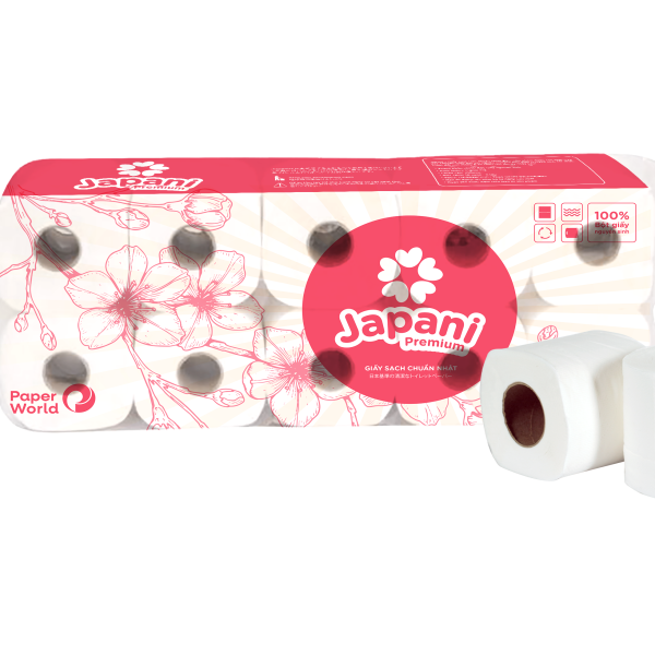 Giấy vệ sinh cuộn nhỏ cao cấp Japani Premium 10 (JPP10)