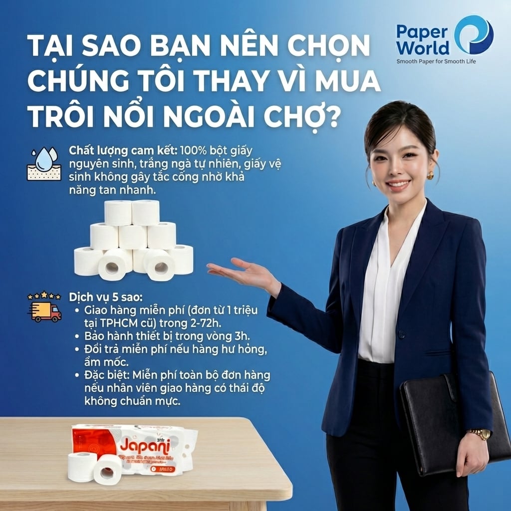 Lý do nên chọn giấy vệ sinh cuộn nhỏ từ Thế Giới Giấy