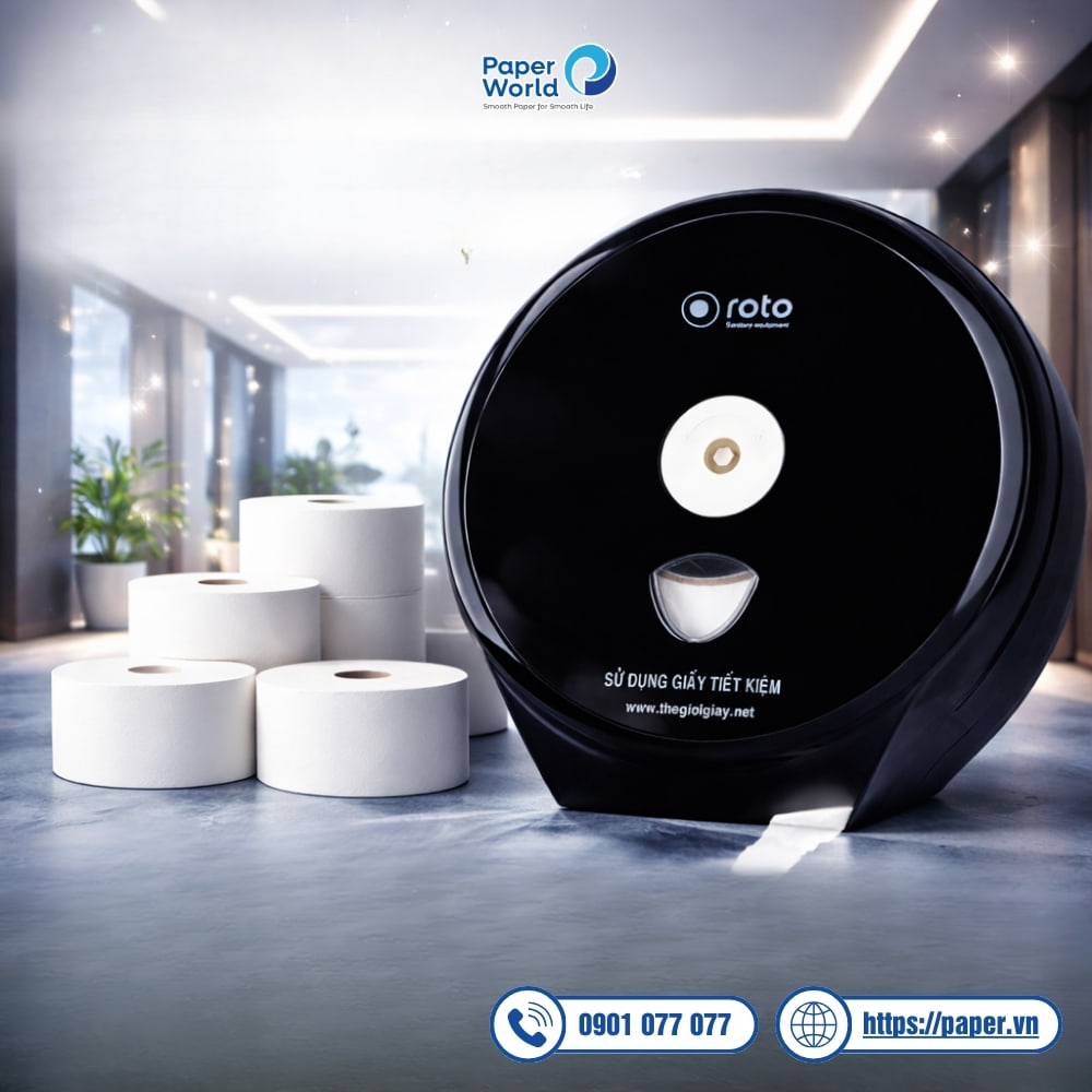 Hộp đựng giấy vệ sinh cuộn lớn Roto3803B - RT3803B