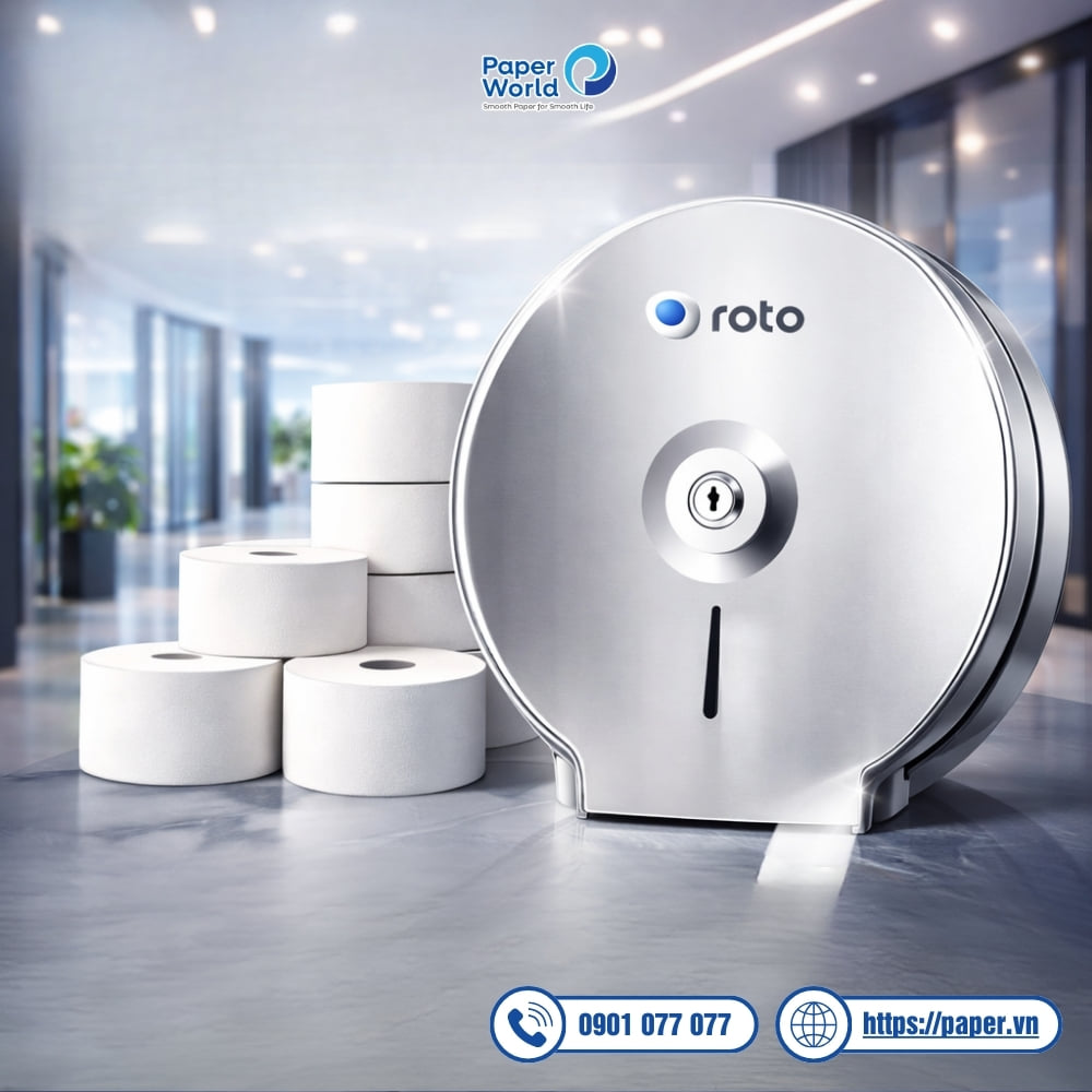 Hộp đựng giấy vệ sinh cuộn lớn Roto5822I