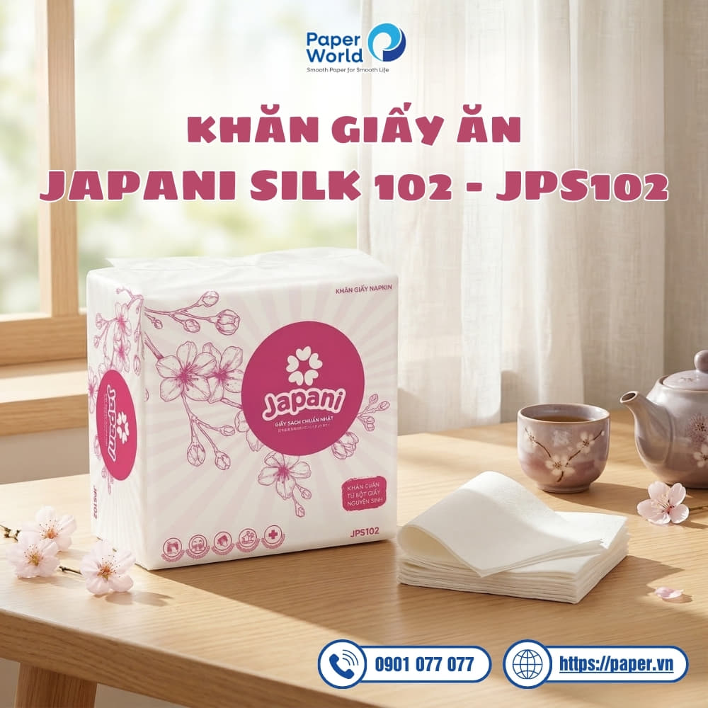 Khăn giấy ăn napkin Japani Silk 102 - JPS102