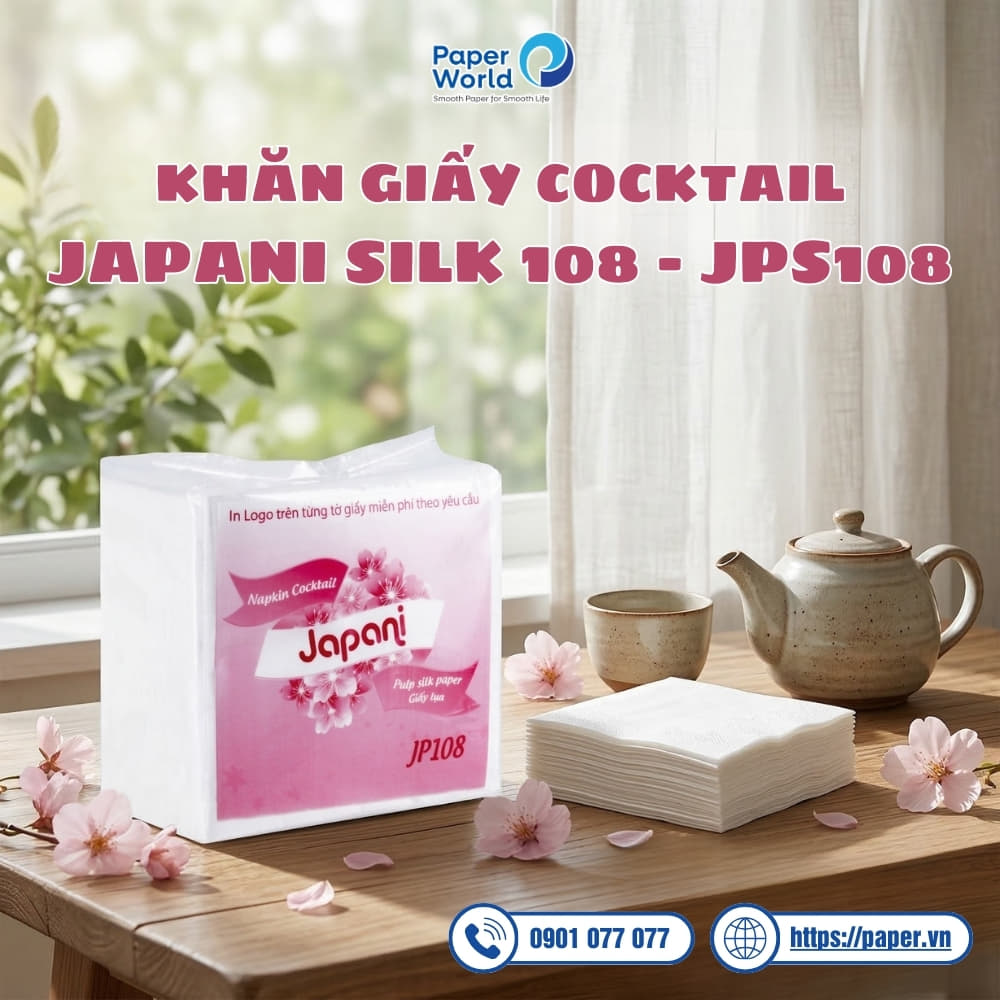 Khăn giấy ăn napkin Japani Silk 108 - JPS108