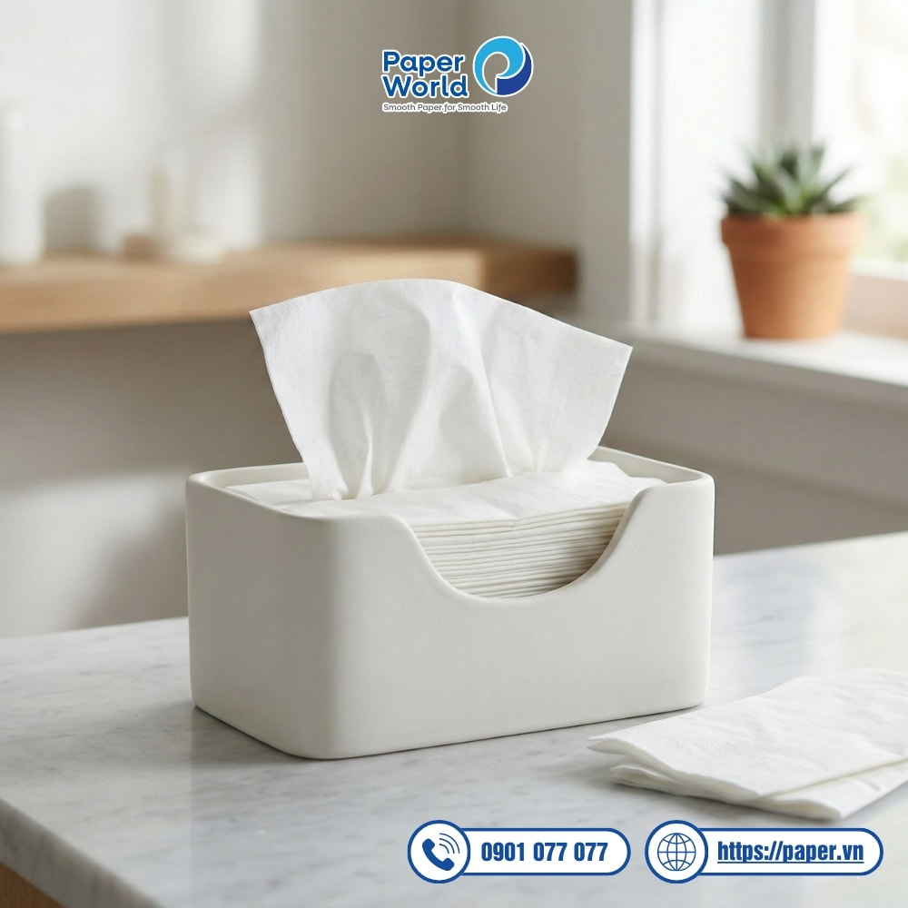 Khăn giấy là loại khăn giấy khô, thường dùng cho các tác vụ vệ sinh tức thì, đơn giản
