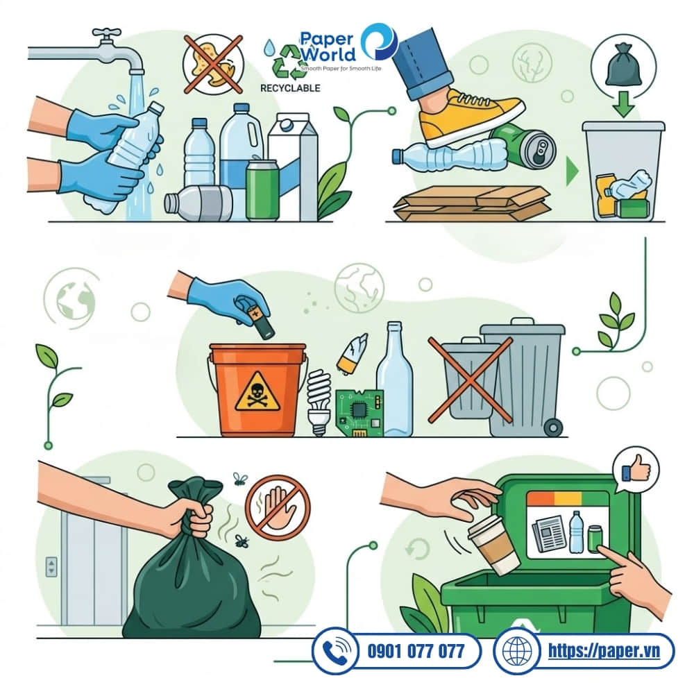 Lưu ý khi phân loại rác tại nguồn