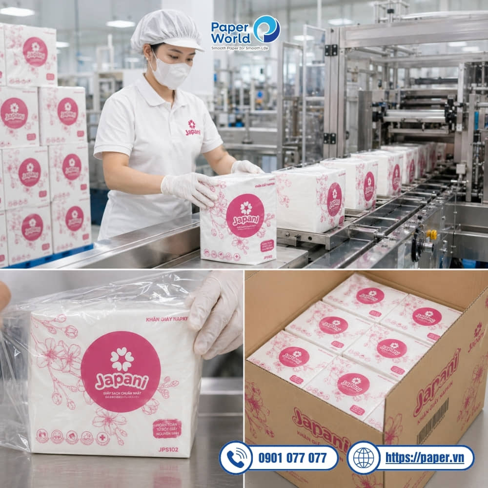 Cần chọn loại khăn giấy vuông dượcđóng gói trong bao bì cẩn thận, nguyên niêm phong