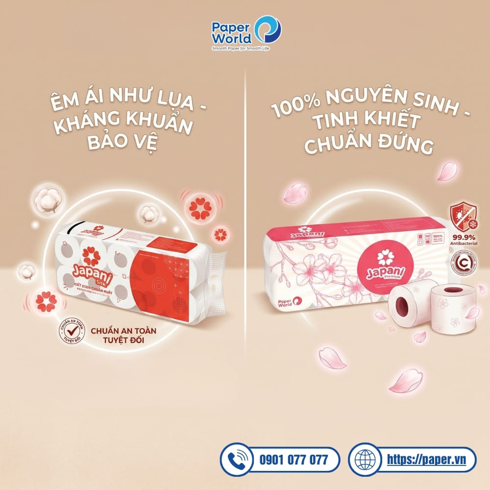 Giấy vệ sinh an toàn cho vùng kín Japani