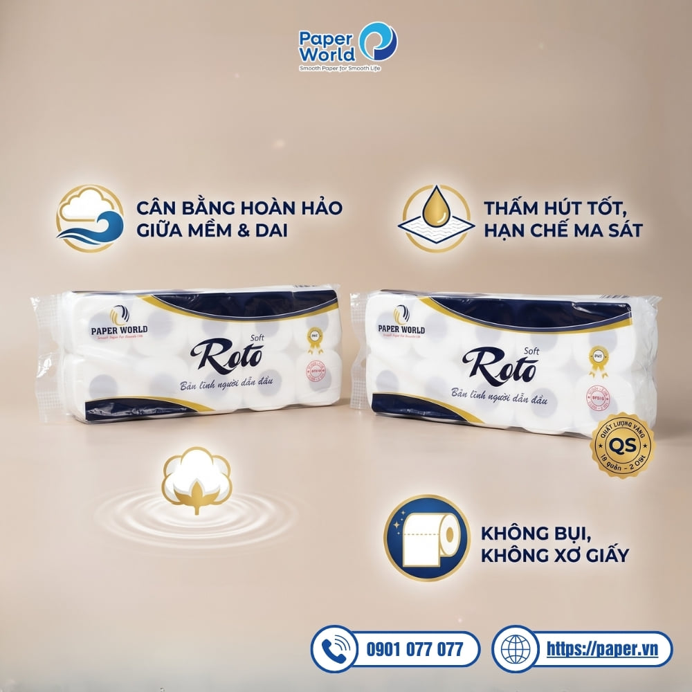 Giấy vệ sinh an toàn cho vùng kín Roto