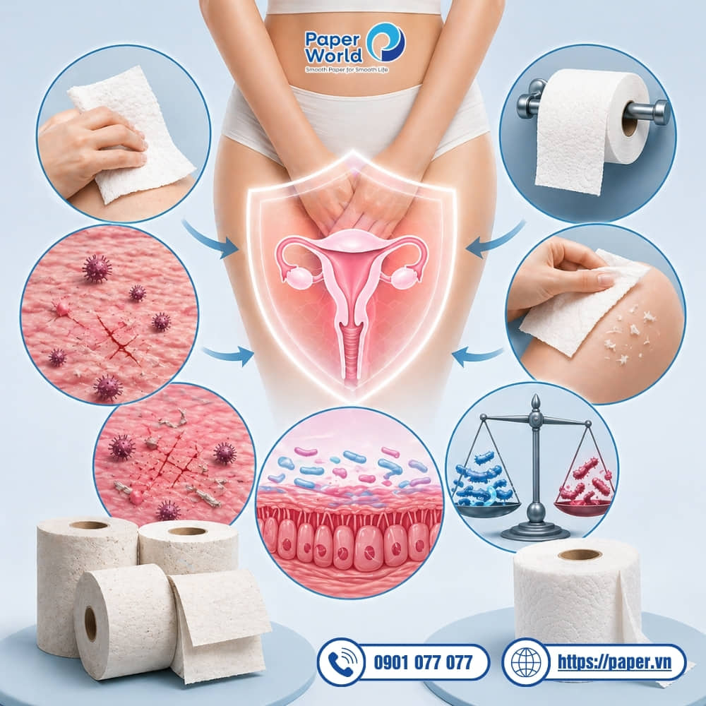 Giấy vệ sinh ảnh hưởng đến vùng kín như thế nào