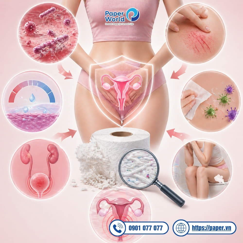 Tác hại khi chọn sai giấy vệ sinh cho vùng kín