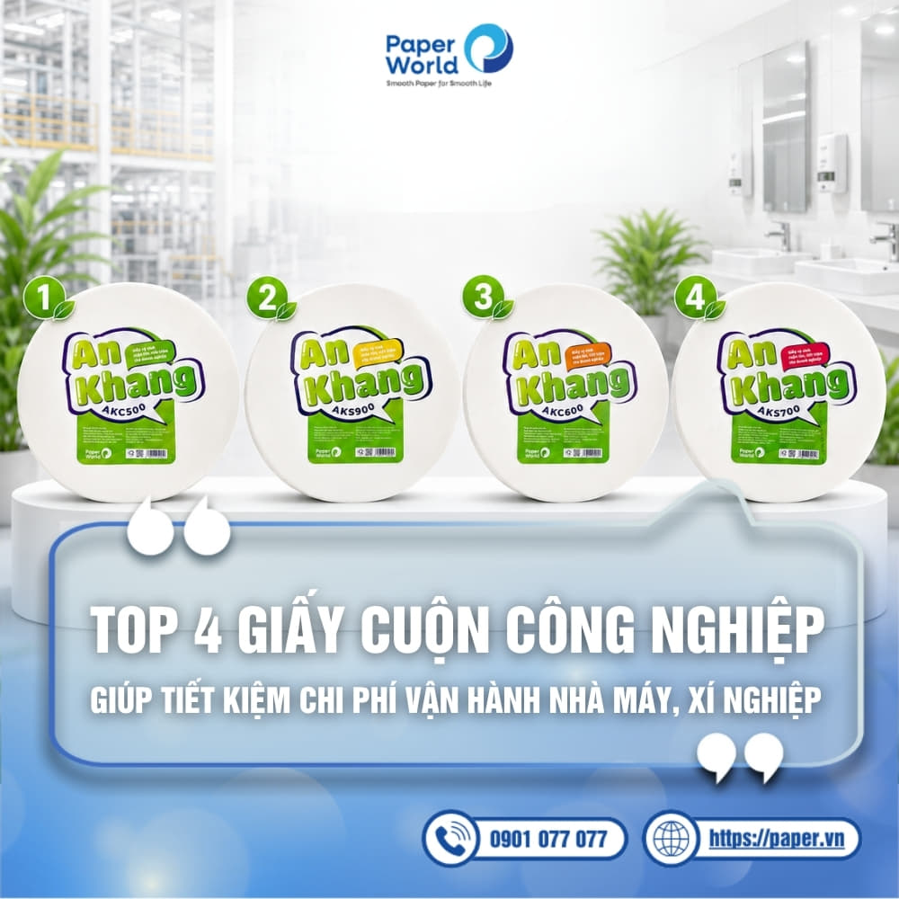 TOP giấy cuộn vệ sinh công nghiệp nhà máy nên dùng
