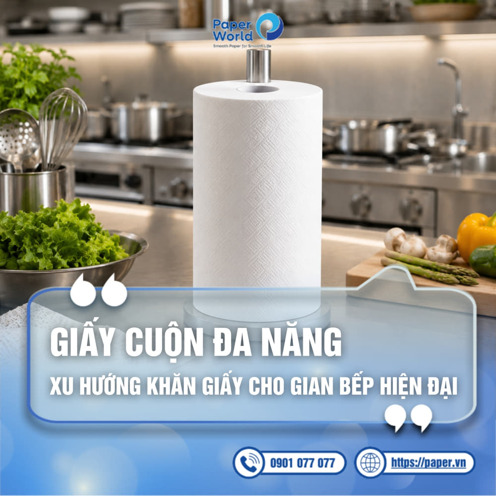 Giấy cuộn đa năng: Xu hướng khăn giấy tissue mới tại Việt Nam