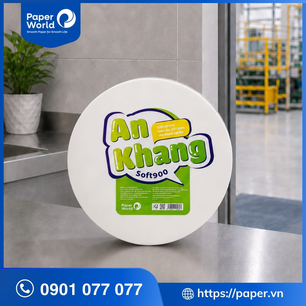 Giấy vệ sinh cuộn lớn An Khang Soft900 - AKS900