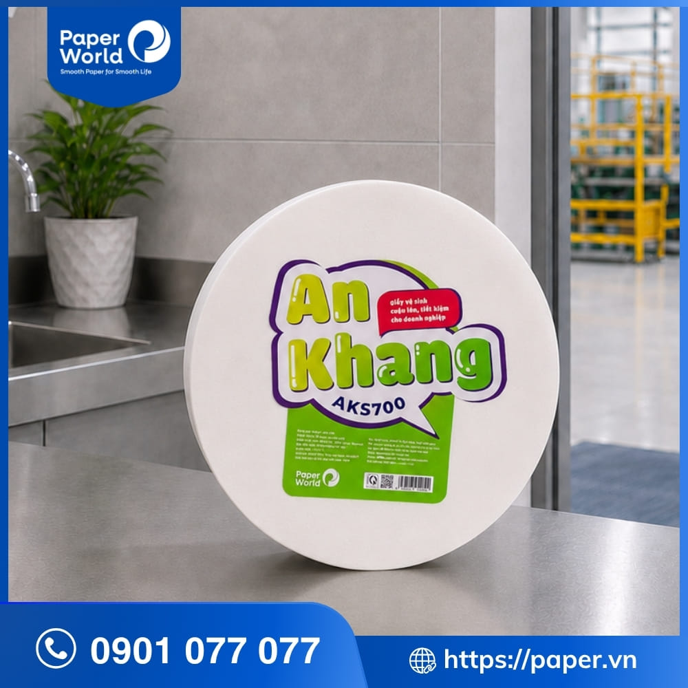 Giấy vệ sinh cuộn lớn An Khang Soft700 - AKS700