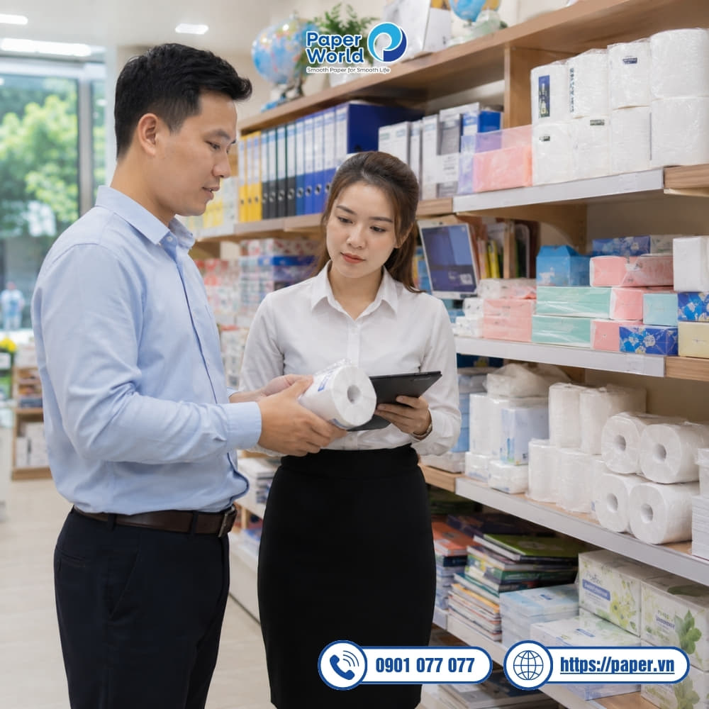 Kinh doanh giấy vệ sinh và khăn giấy tại đại lý văn phòng phẩm
