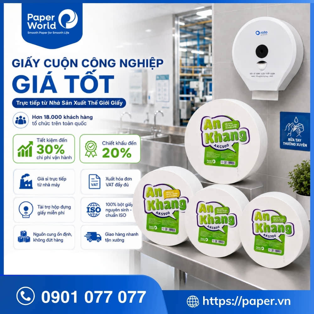 Nhập sỉ giấy cuộn công nghiệp giá tốt