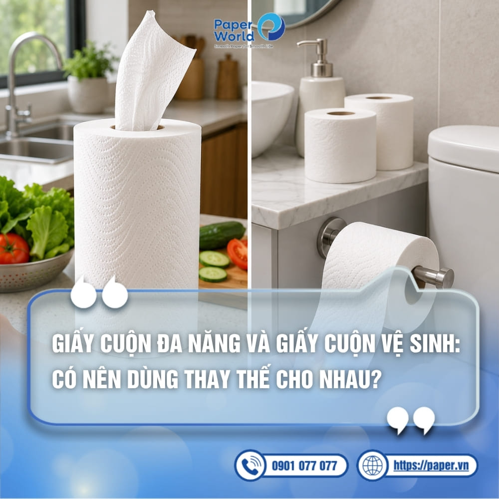 Phân biệt giấy cuộn đa năng và giấy cuộn vệ sinh