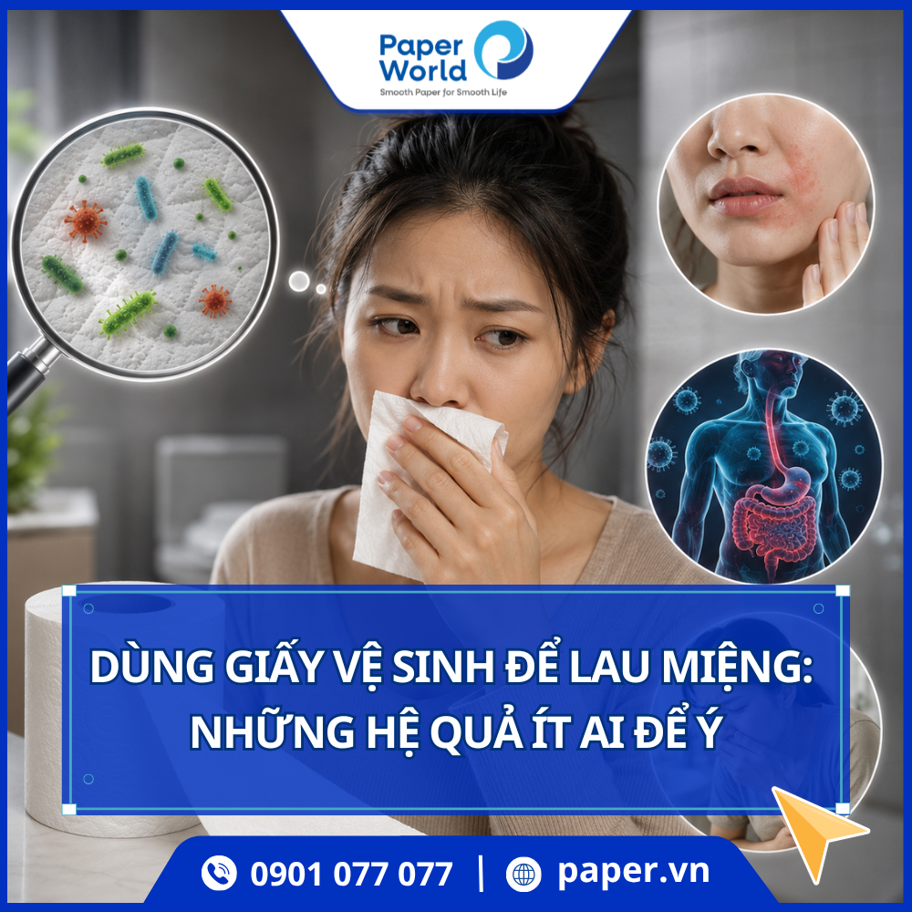 Có nên dùng giấy vệ sinh lau miệng