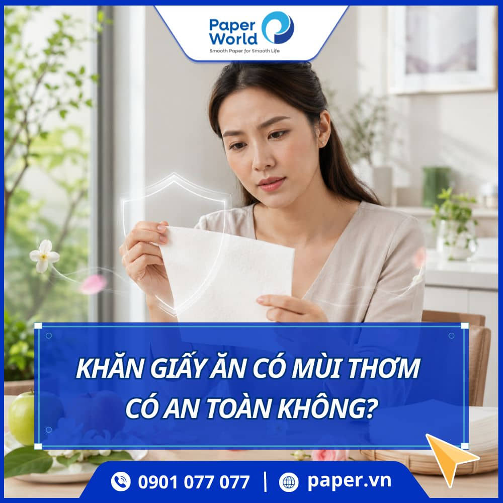 Khăn giấy ăn có mùi thơm có an toàn không?