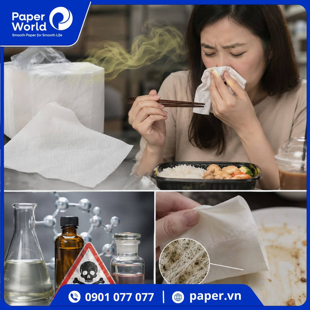 Trường hợp khăn giấy ăn có mùi thơm không an toàn