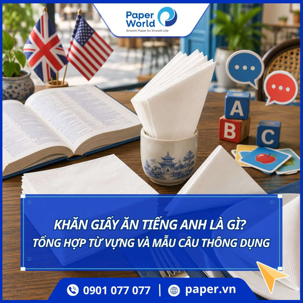 Tổng hợp bộ từ vựng về khăn giấy ăn và mẫu câu thông dụng