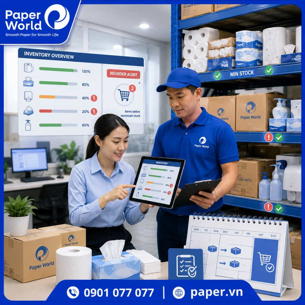 Lợi ích của bảng checklist mua sắm vật tư vệ sinh