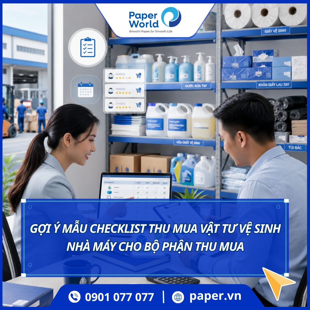 Mẫu checklist mua sắm vật tư vệ sinh nhà máy