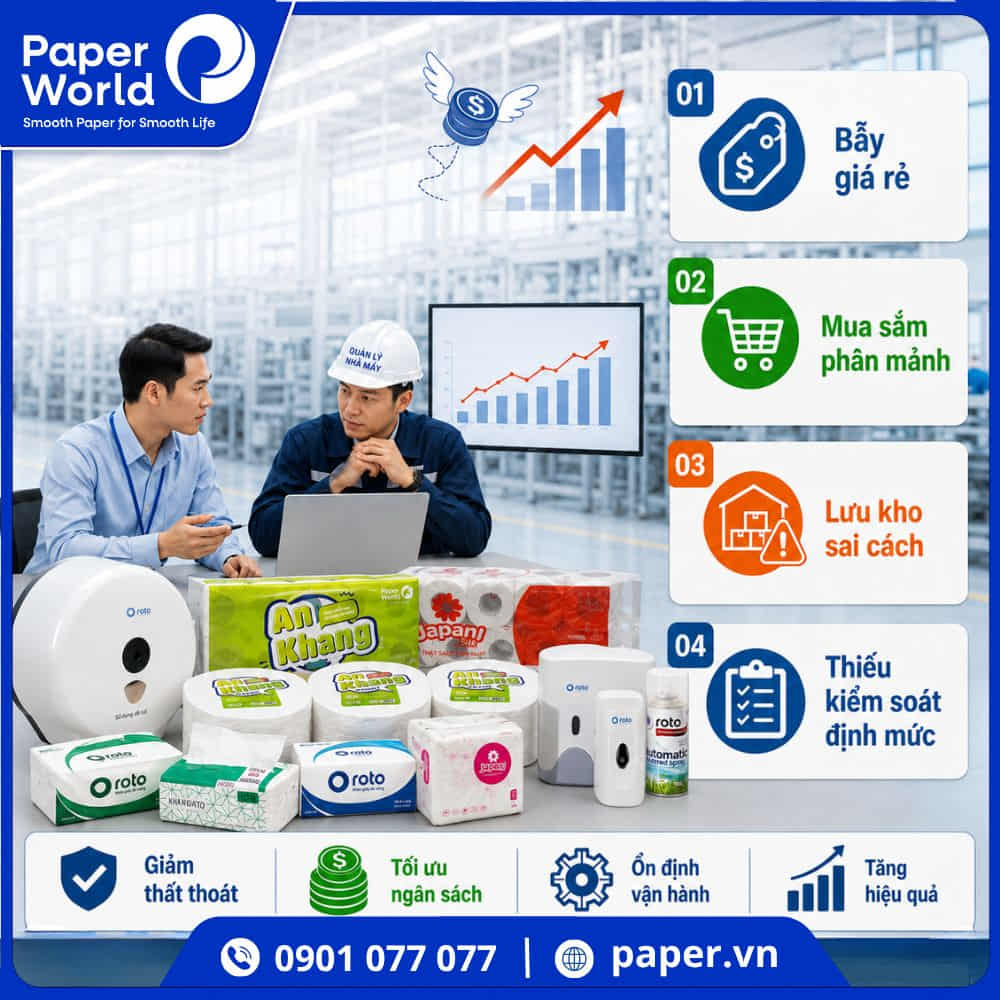 Nguyên nhân khiên chi phí mua vật tư vệ sinh cao