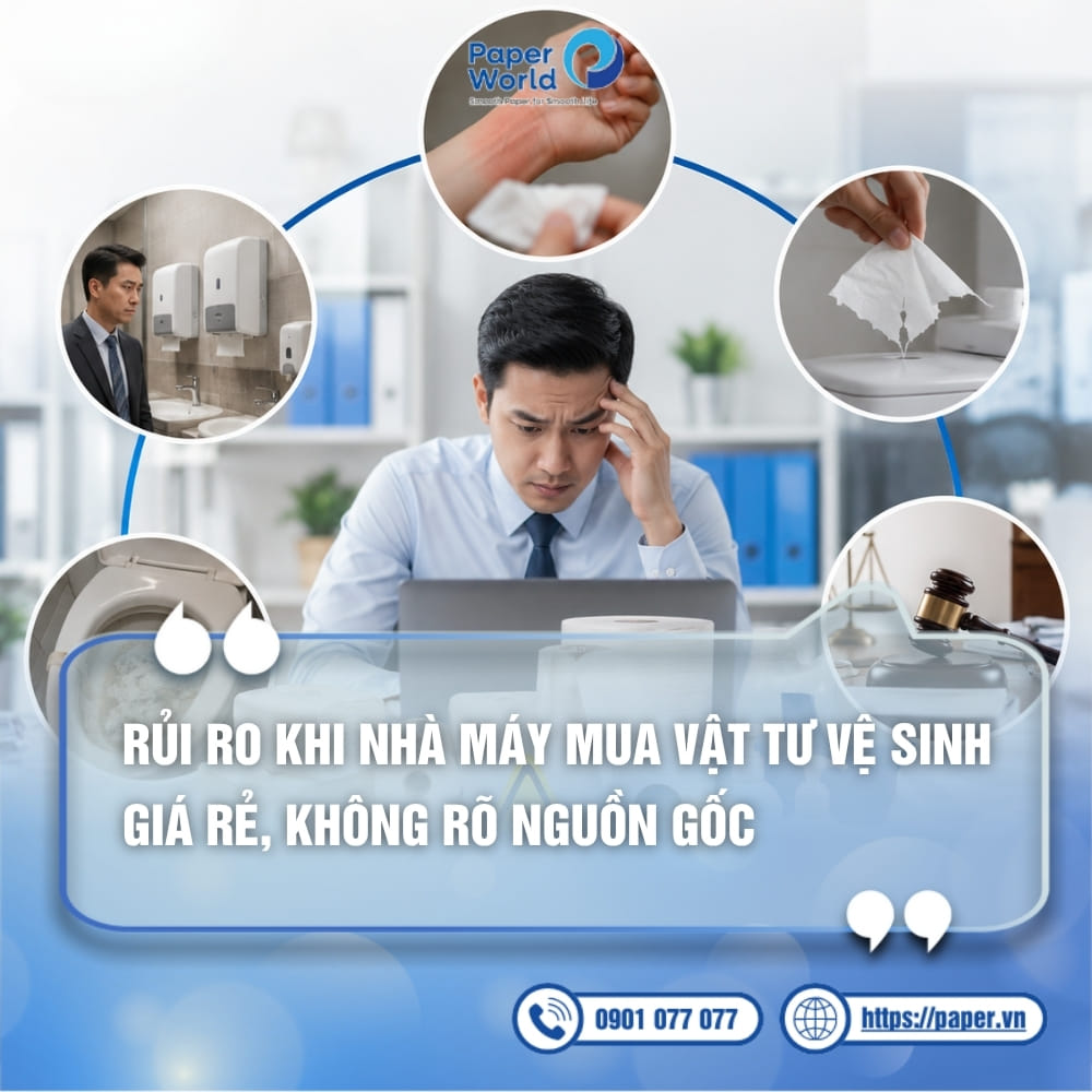 Rủi ro khi dùng vật tư vệ sinh giá rẻ