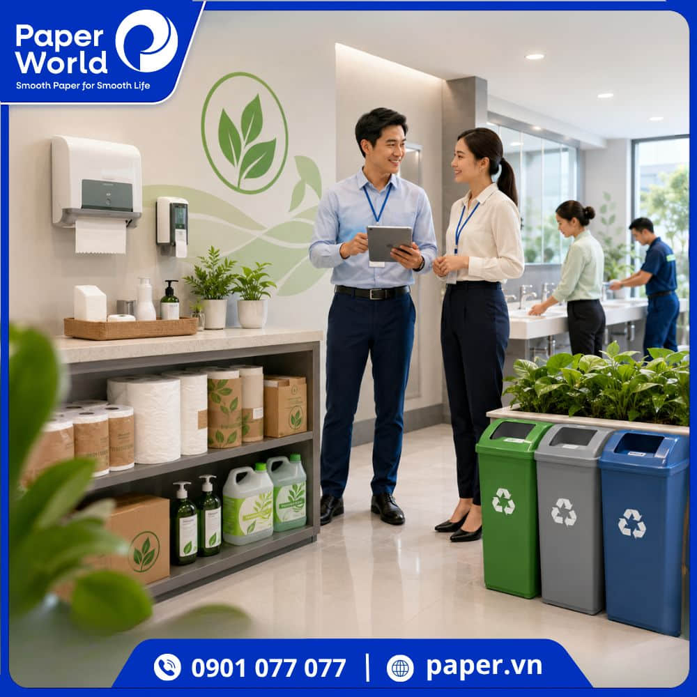 Xu hướng sử dụng vật tư vệ sinh xanh thân thiện môi trường