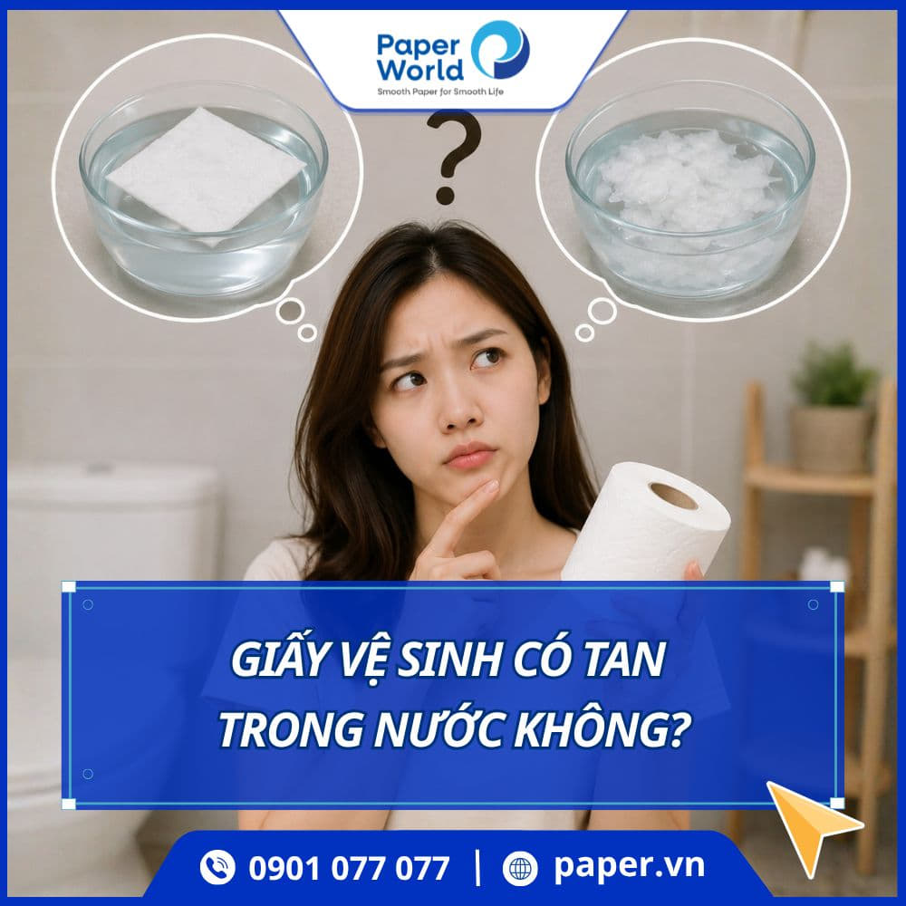 Giấy vệ sinh có tan trong nước không