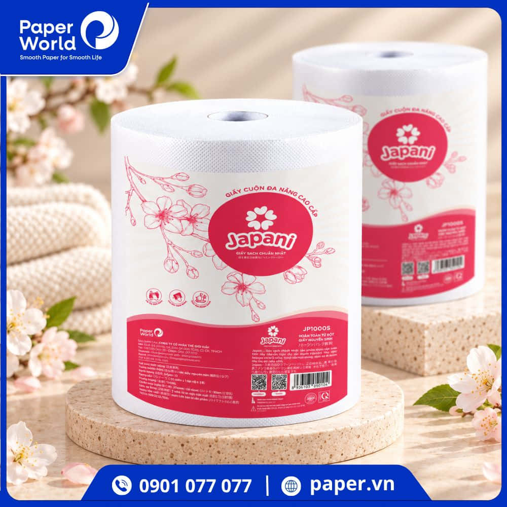 Cung cấp khăn giấy lau tay Japani dạng cuộn