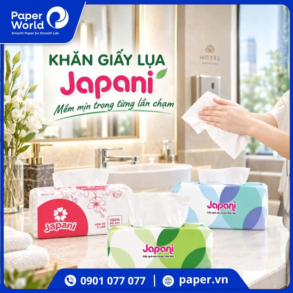 Khăn giấy lụa lau tay Japani
