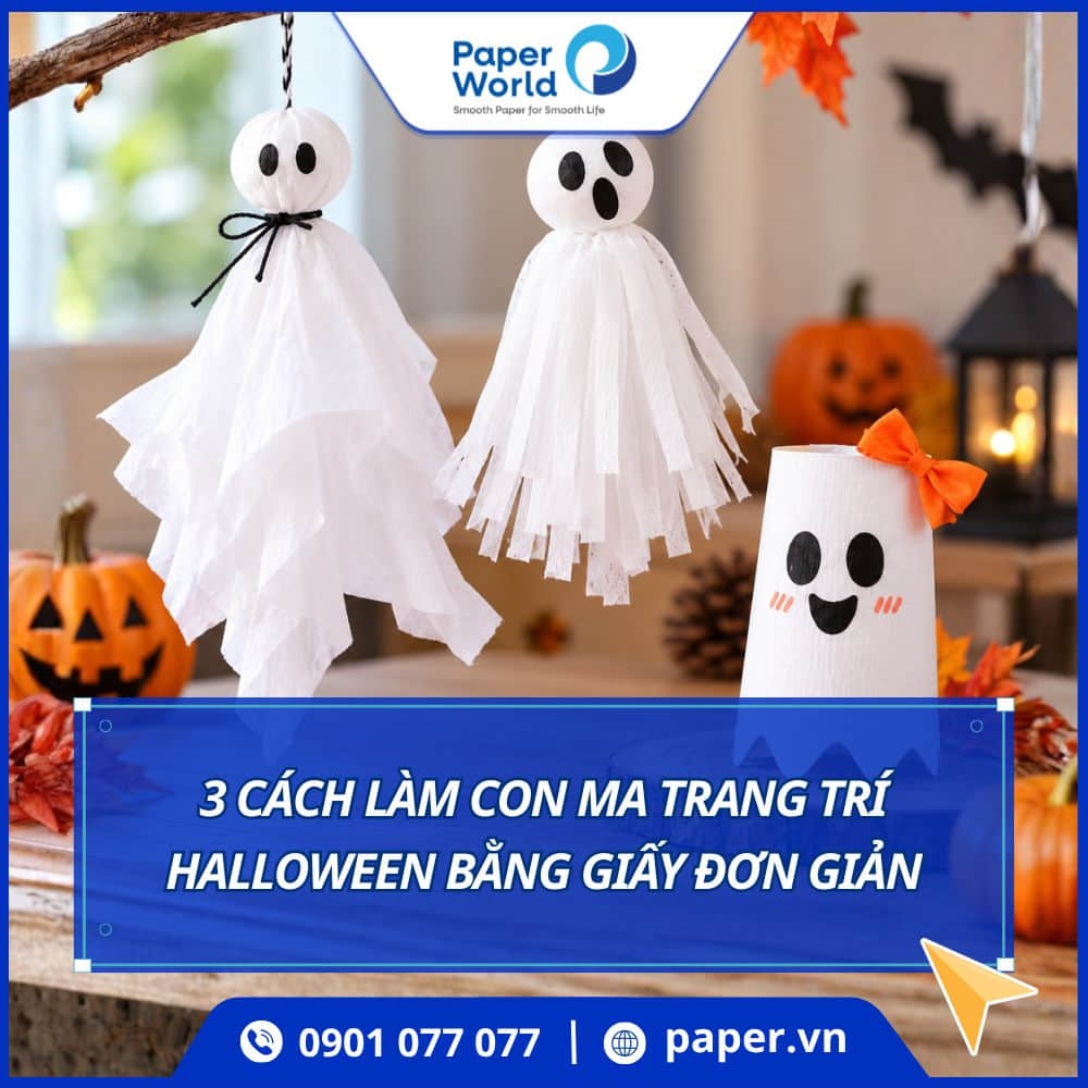 Cách làm con ma halloween