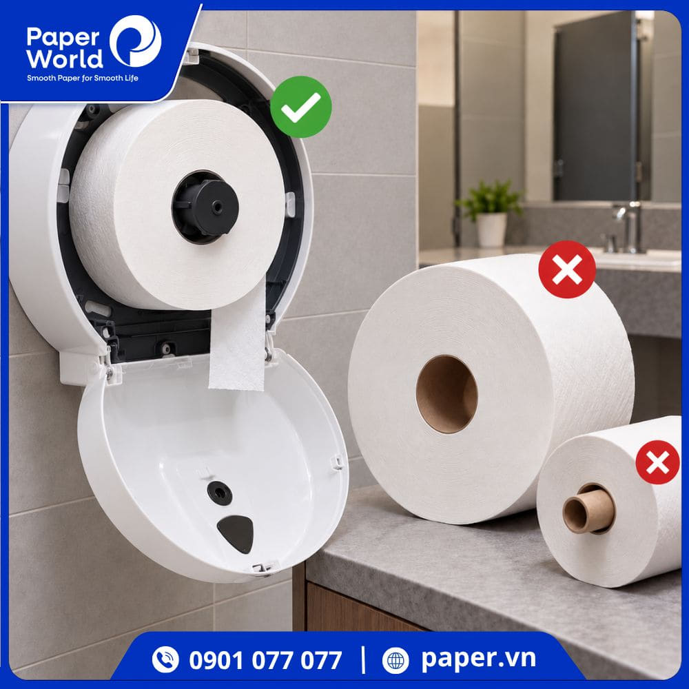 Tiêu chuẩn kích thước giấy cuộn lớn cho văn phòng